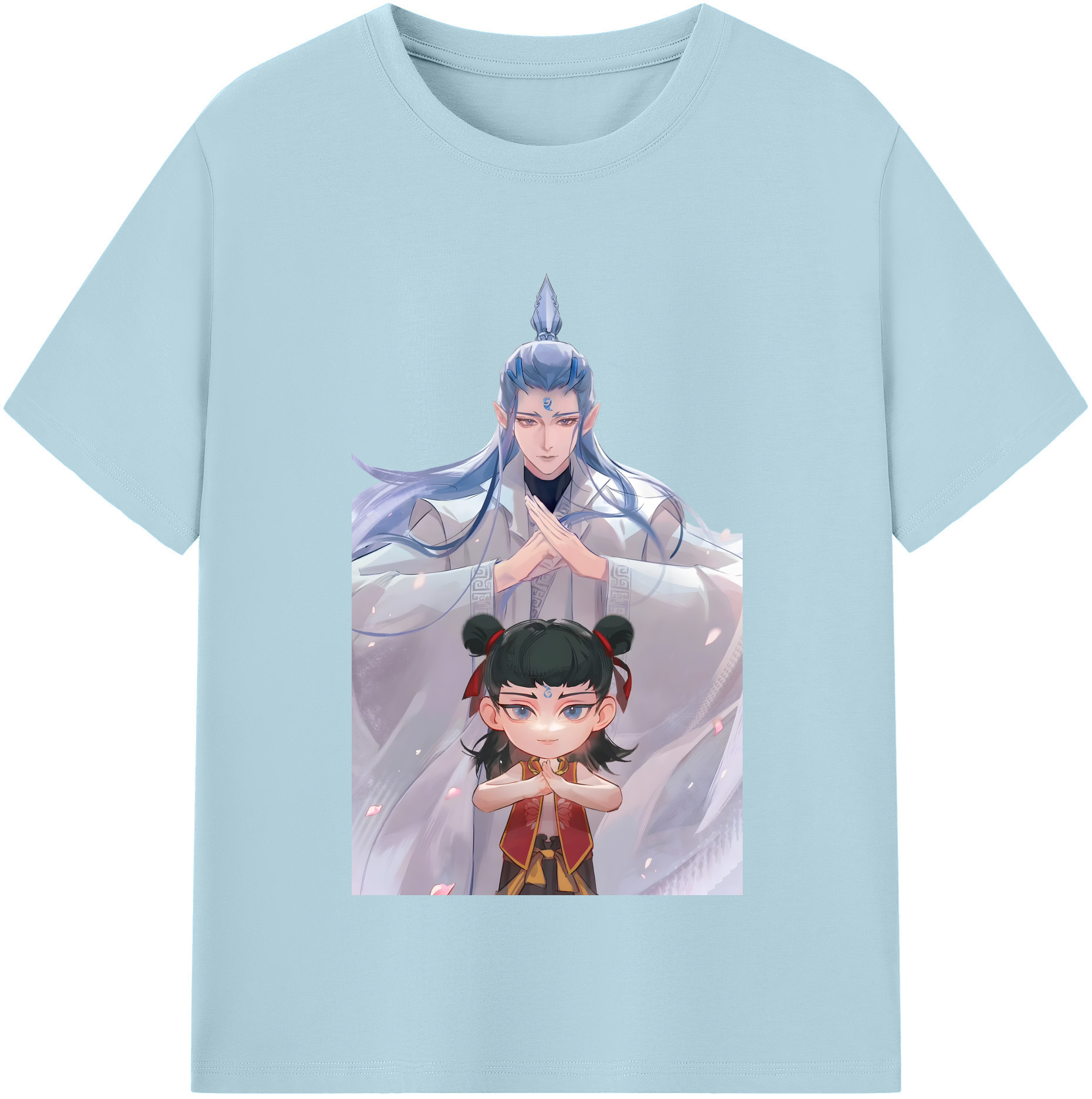 （画像用） Ne Zha 2 ナタ 魔童の大暴れ 綿100％半袖Tシャツ（フロントプリント）